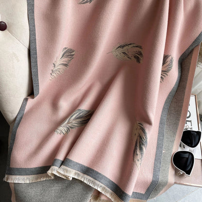 Cashmere-like Short Beard Tassel Thickened Warm Shawl Scarf in various colours