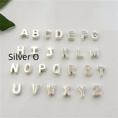 Peach Heart Shaped Letter Necklace in gold and silver finishes with alloy pendant