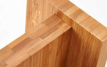 Bamboo magnetic knife holder for kitchen with large capacity and wood colour finish