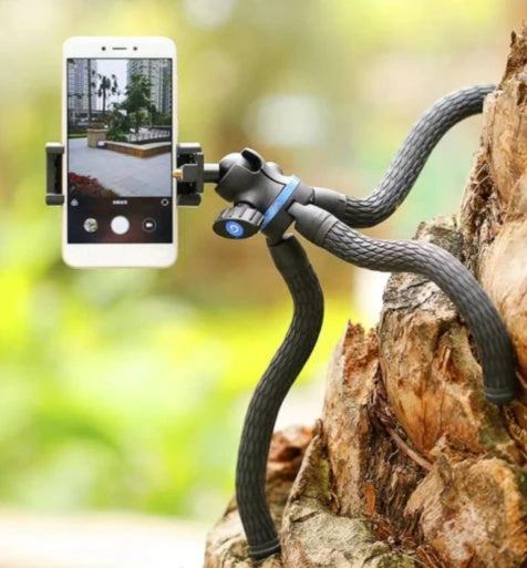 Flexible octopus tripod for Apple iPhone with 360-degree rotation