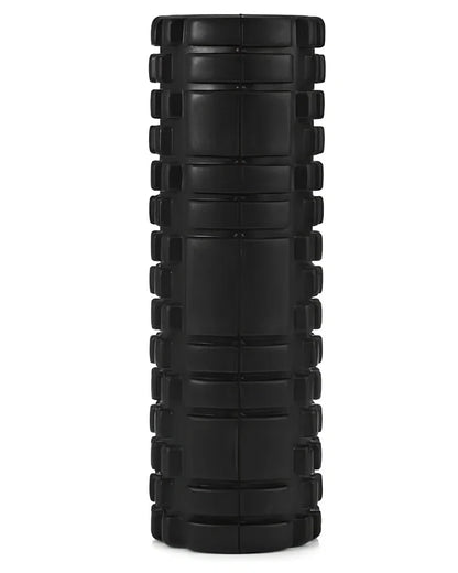 Blue EVA yoga foam roller 30cm long with massage points for muscle recovery