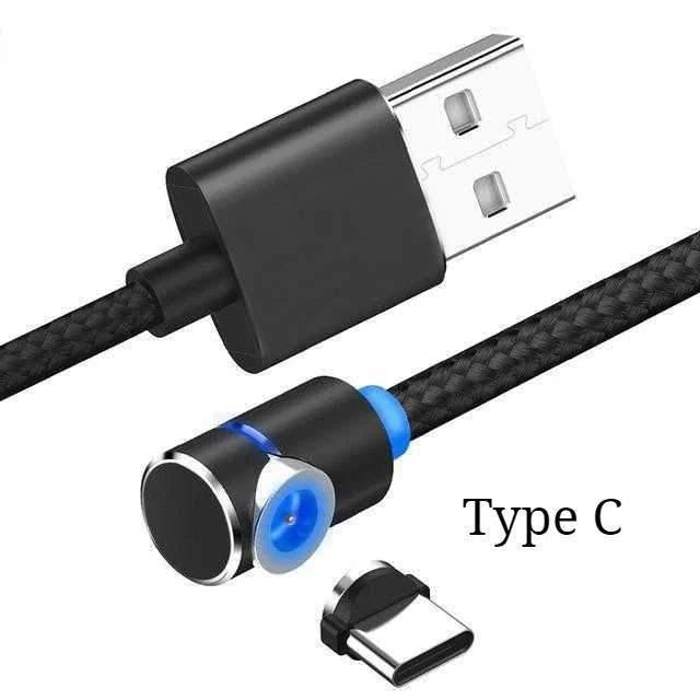 360 Degree Magnetic Charging Cable with LED indicator for fast charging and data transfer