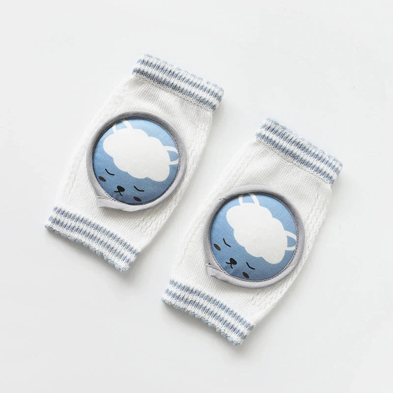 Children's combed cotton knee pads with large mesh design for breathable comfort