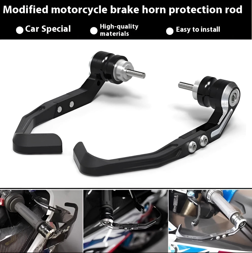 CNC machined black and grey bow protection pads for Honda CBR650 motorcycle brake horn guard.