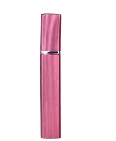 12ml aluminium perfume tube empty bottle with glass liner, lipstick type, square design, gold colour