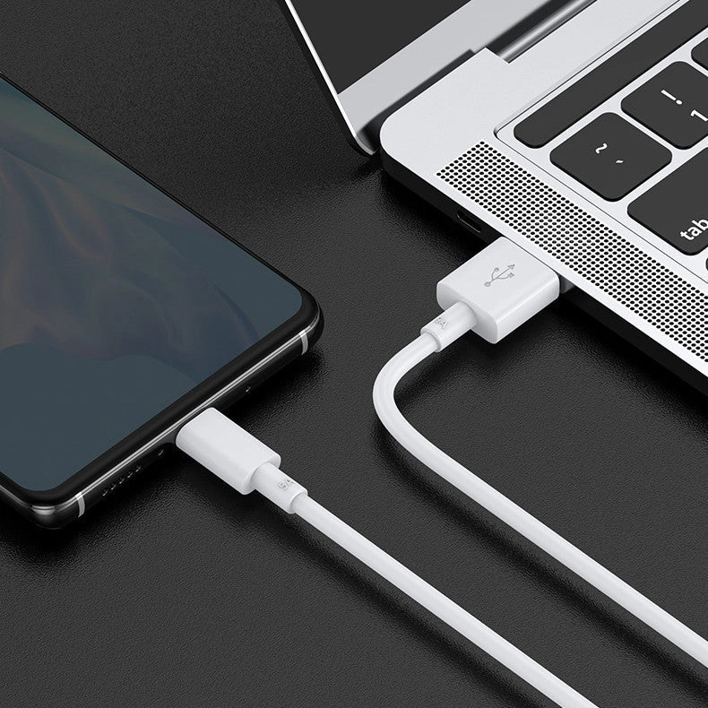 5A fast charging USB to Type-C data cable in white and black