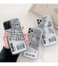 City street striped TPU phone case back cover for iPhone in Los Angeles colourway