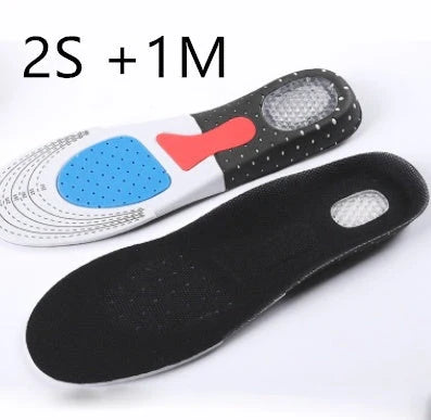 Thickened sports insole with honeycomb design for shock absorption and pain relief