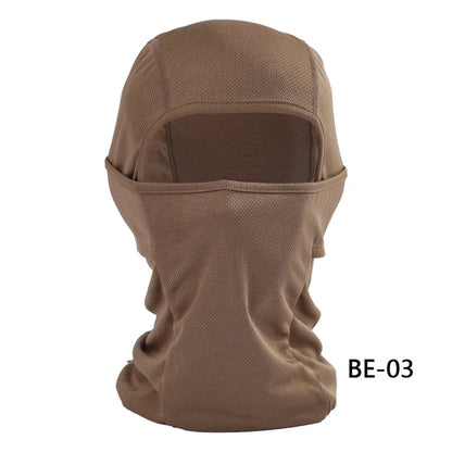 Breathable balaclava in black, grey, and sand colour for tactical and outdoor use