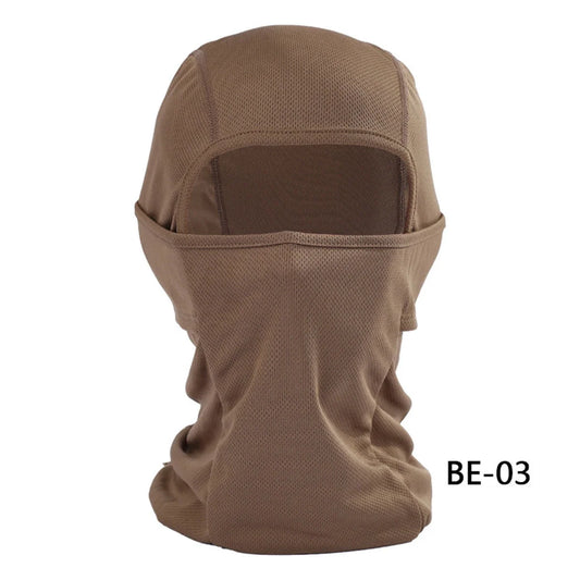 Breathable balaclava in black, grey, and sand colour for tactical and outdoor use