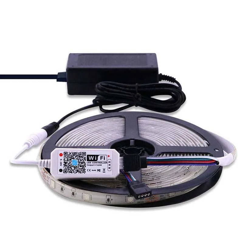 White WiFi RGB light bar controller for LED strips with Magic Home Pro app connectivity
