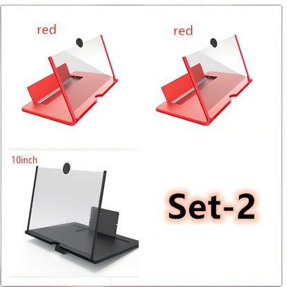 12-inch foldable mobile phone screen magnifier with 3-4x magnification in black colour