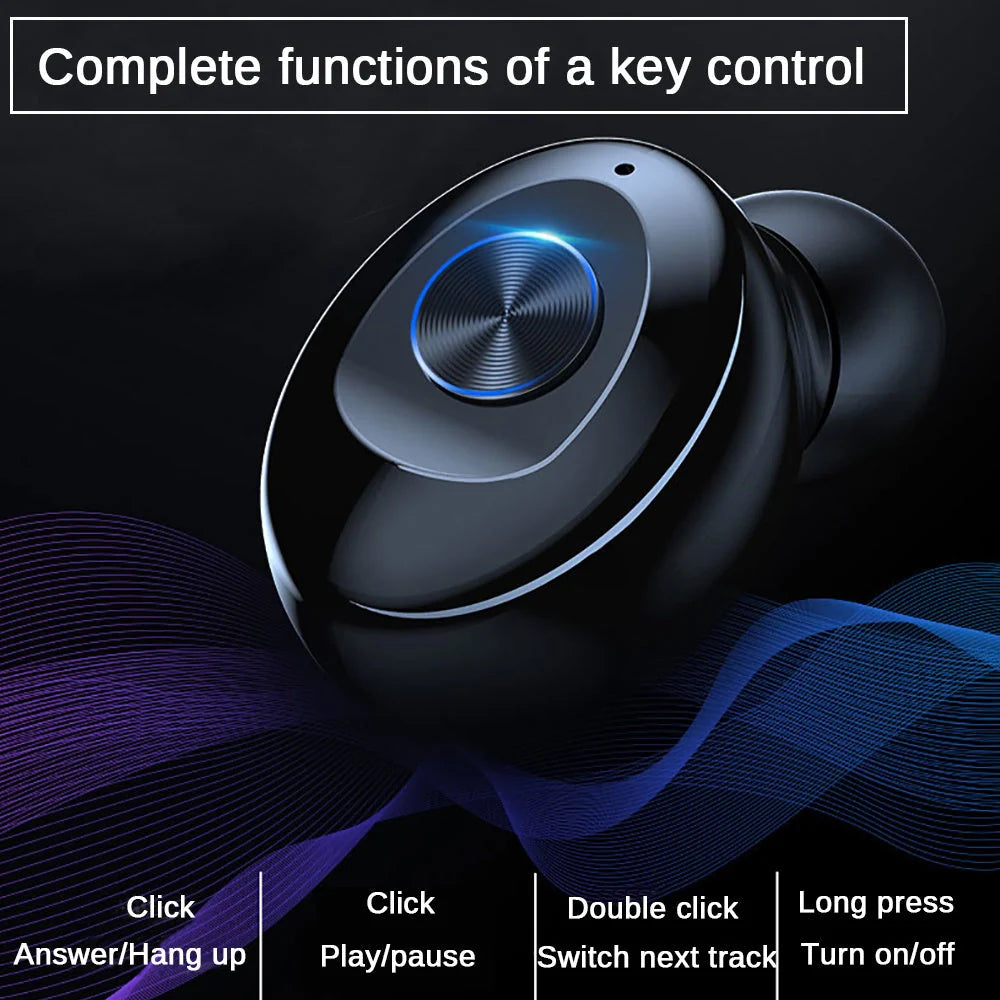 XG-12 Bluetooth TWS Dual Headset with copper ring rubber speakers in black and white