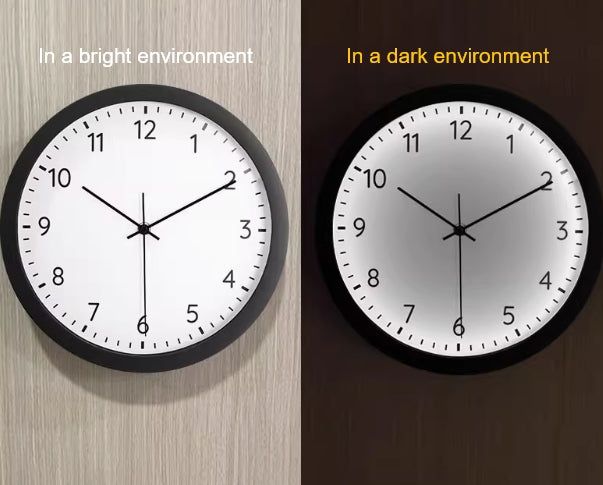 Shopfluxpro NZ Illuminating 12-Inch Wall Clock with Voice-Activated Lighting