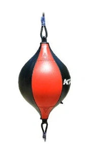 Black boxing speed ball with 40cm length hanging from elastic ropes with inflator and hooks