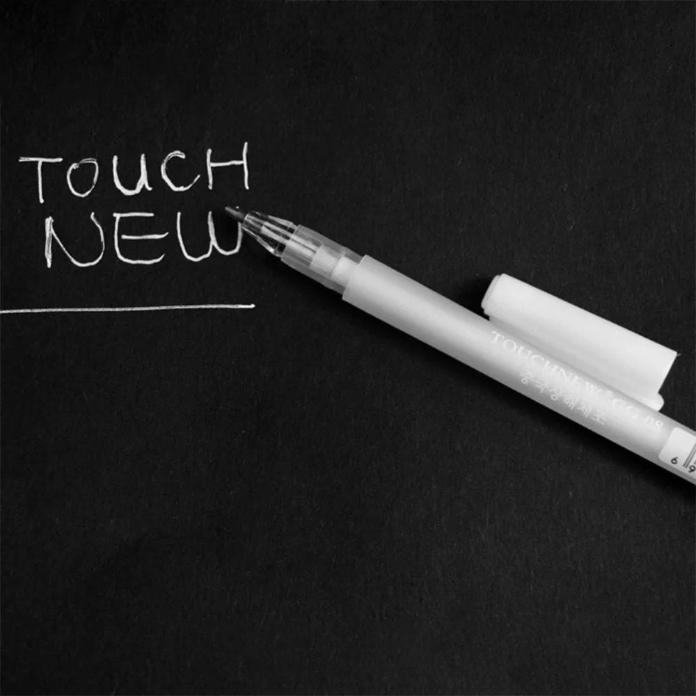 Black card hand-painted highlight pen with 0.8mm tip and plastic shell