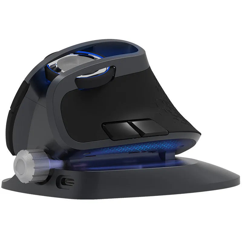 M618X wireless Bluetooth gaming mouse in black with vertical ergonomic shape and six buttons