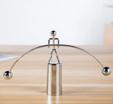 Stainless steel Iron Man tumbler decoration with one-leg balance design