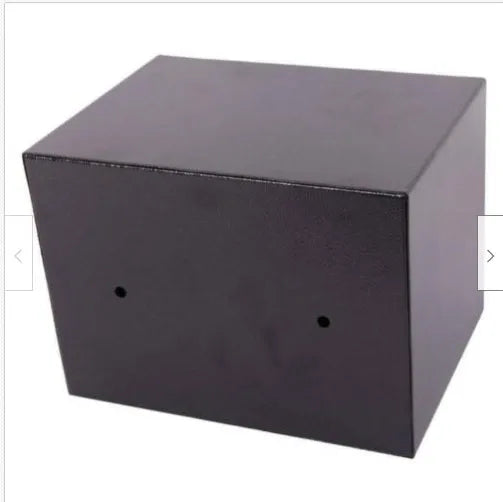 Mini office safe with password lock, steel construction, 230x170x170mm, black finish, surface spray treatment