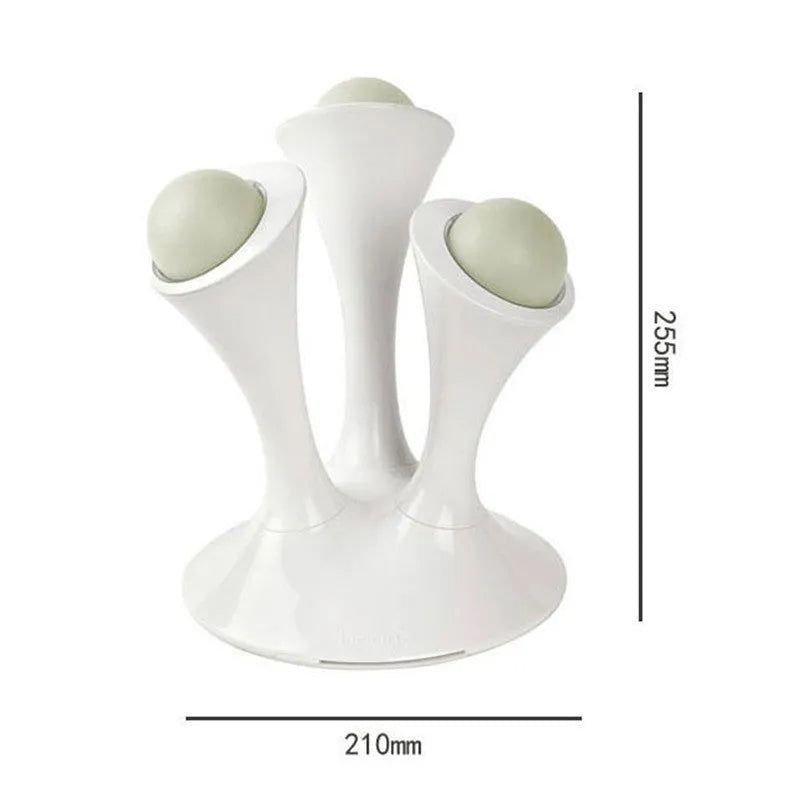 Decorative mushroom lamp with colourful LED gradient glow on bedside table, 21.5cm height