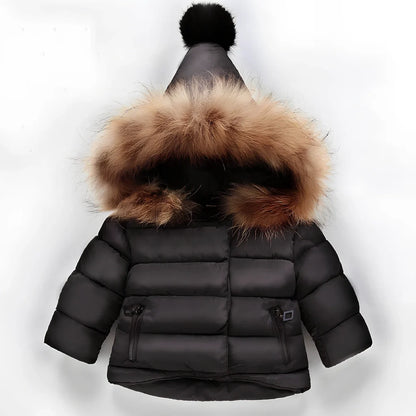 Cotton baby winter jacket in blue for 100cm height, Asian sizing with 2-3cm tolerance, warm for UK winters