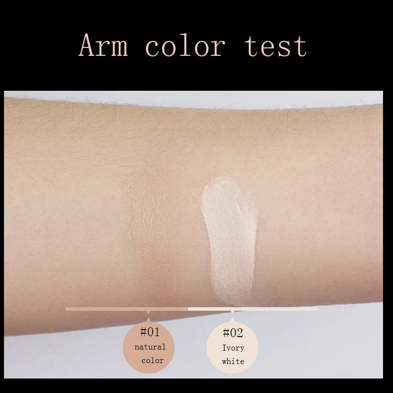 Concealer moisturising CC cream container showing ivory white and natural colour options