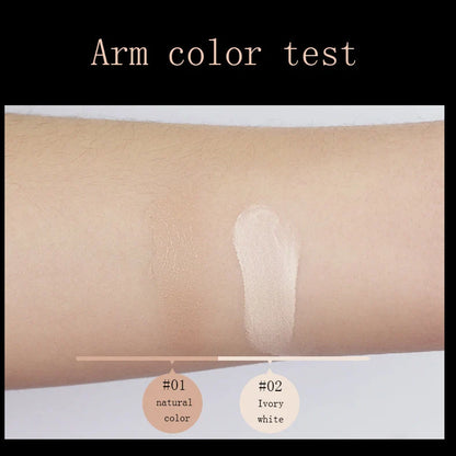 Concealer moisturising CC cream container showing ivory white and natural colour options