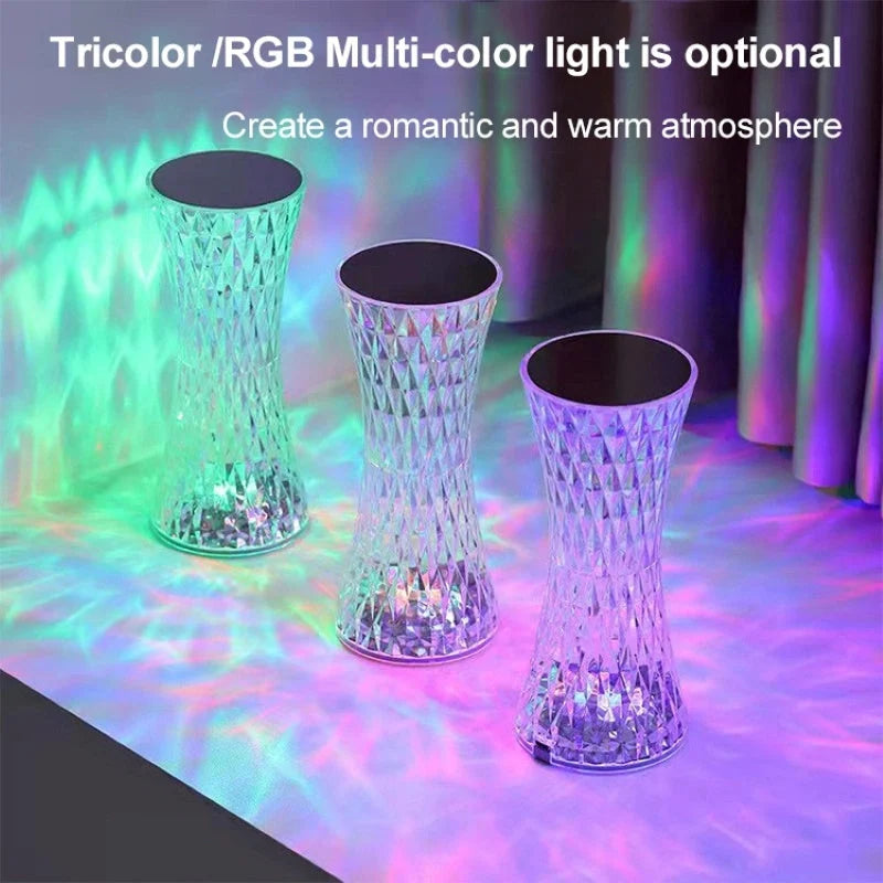 Vase Shape Atmosphere Crystal Lamp with remote control and USB charging
