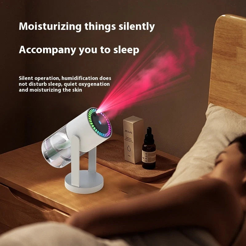Starry Sky Projection Humidifier with ambient light and USB portability