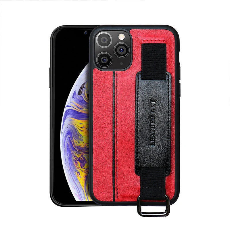 Leather Wristband Phone Case with multi-function bracket design in imitation leather