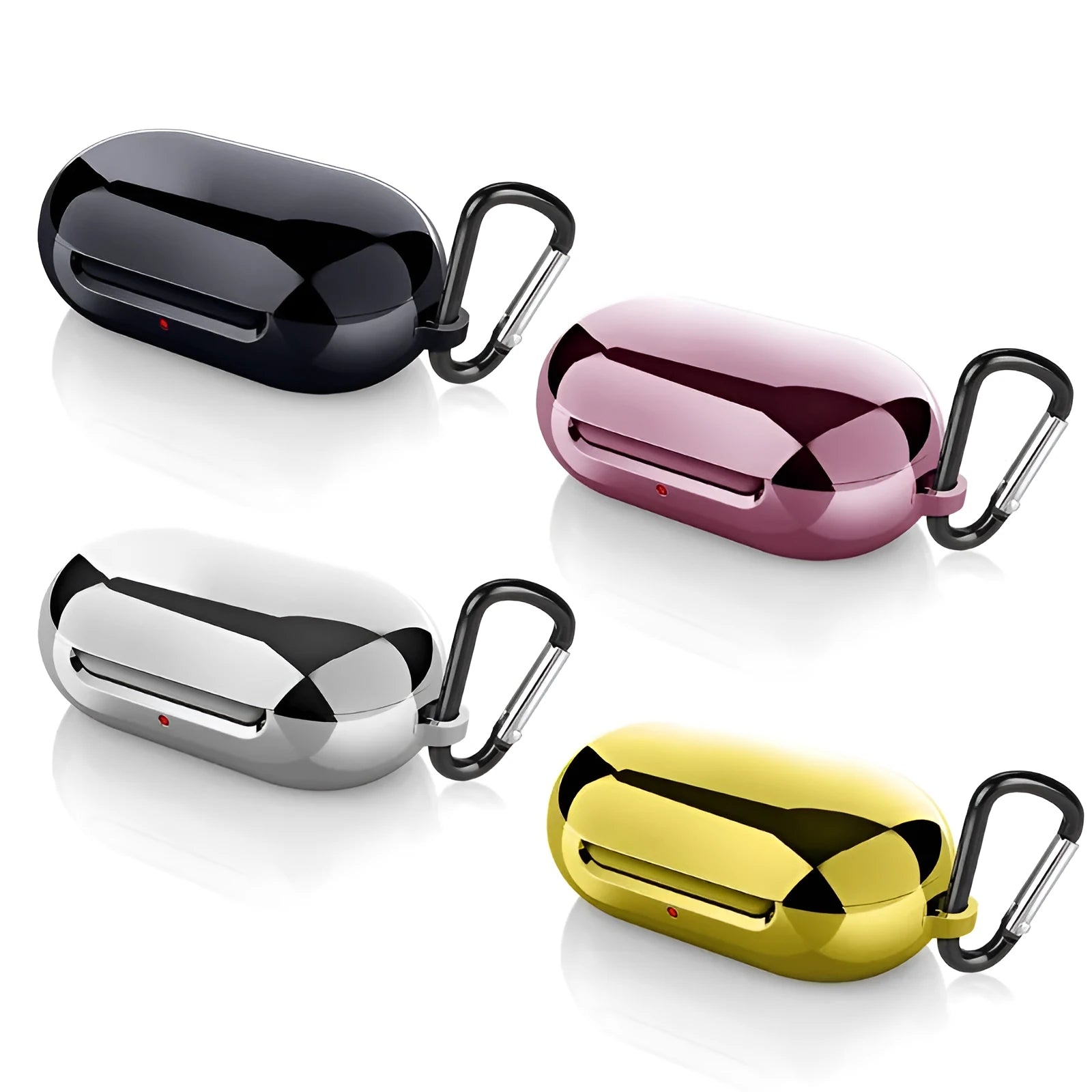 Silicone protective case for Apple and Samsung wireless earbuds in black colour