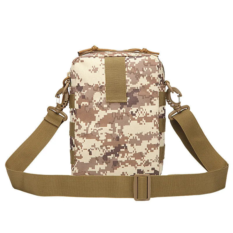 Tactical MOLLE crossbody bag 25x17x10cm 0.45kg 800D Oxford fabric ACU camouflage