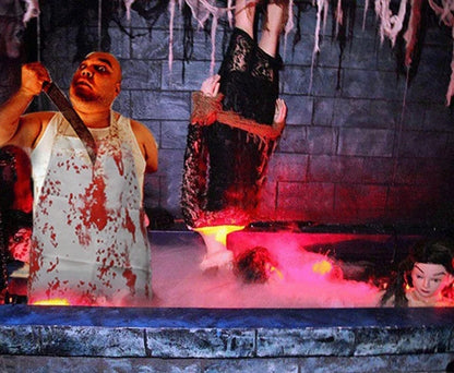 Halloween Horror Knife Flag Pulling Horror Curtain Bed Sheet with multiple spooky designs