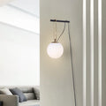 Nordic style glass wall lamp with adjustable white, warm, and neutral light colours