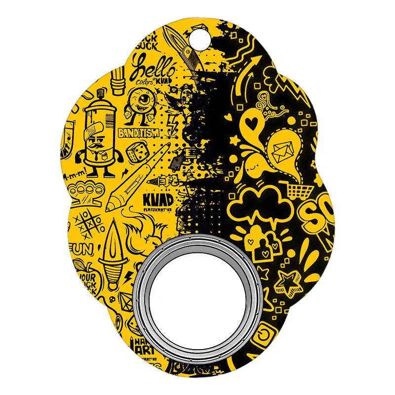 Original Puzzle Gyro Fidget Spinner Keychain for stress relief and focus improvement