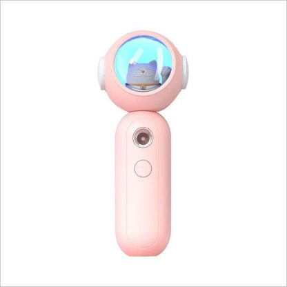 Handheld nano spray steamer in cat pink, cat white, and alien red for skin hydration