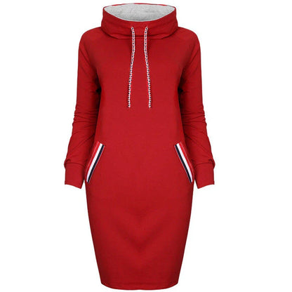 Elegant long sleeve midi dress in various colors, perfect for casual or formal occasions