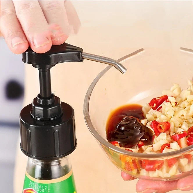 Stainless Steel Oil Cap Pump Top Dispenser for precise liquid control in kitchen