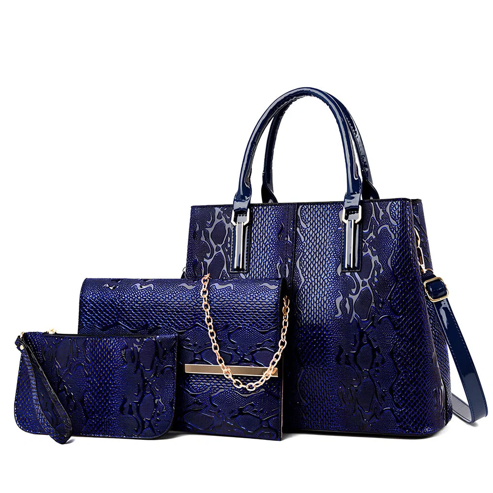 Black horizontal square women's messenger bag in PU with zipper top, single adjustable strap, and car suture edges - 25cm wide shoulder tote