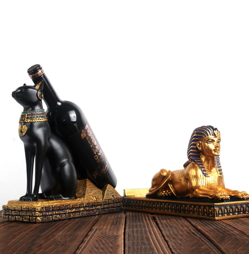 Animal-themed resin wine rack for living room decor