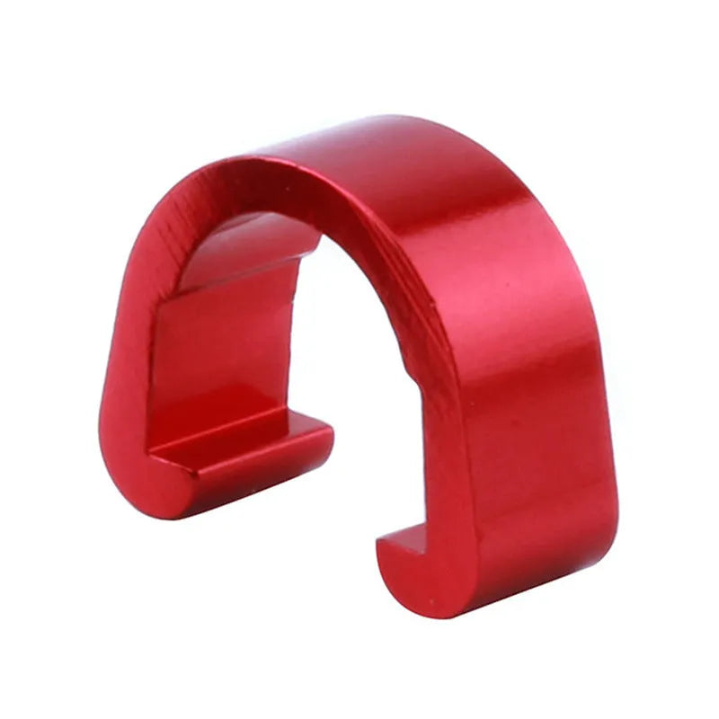 Aluminium alloy C-shaped buckle in multiple colours including black, blue, gold, green, pink, purple, red, and silver.