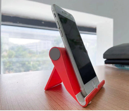 Adjustable PE folding mobile phone stand in various colors