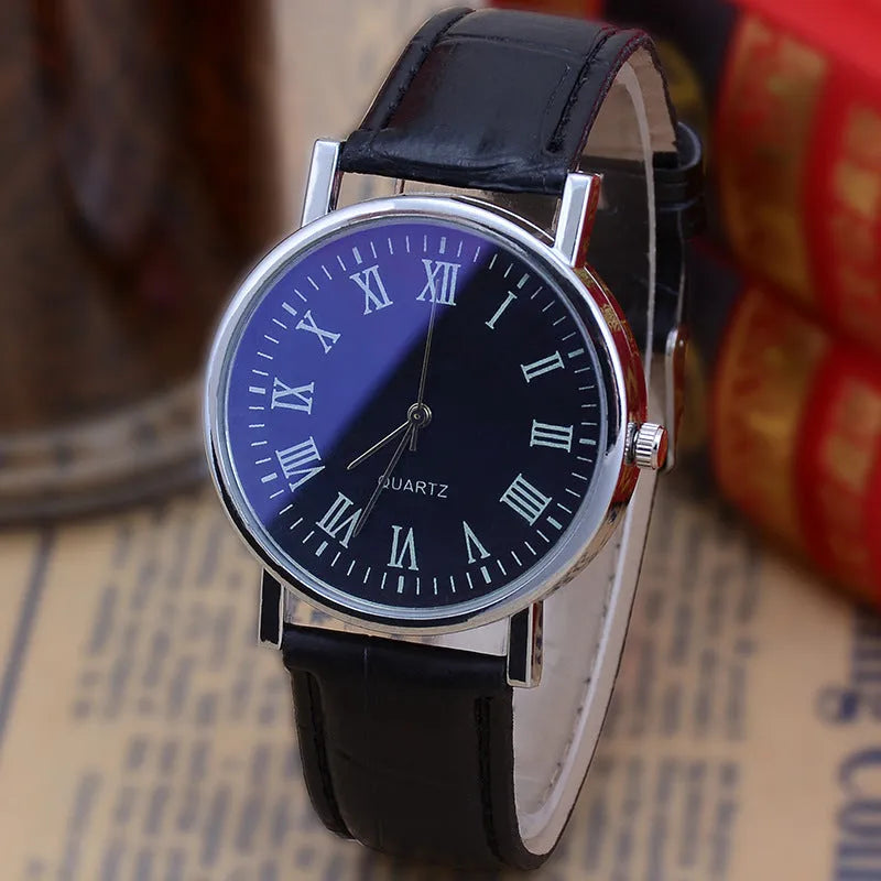 Quartz bowl watch with blue light glass mirror, 38mm dial, 20mm strap, black colour option
