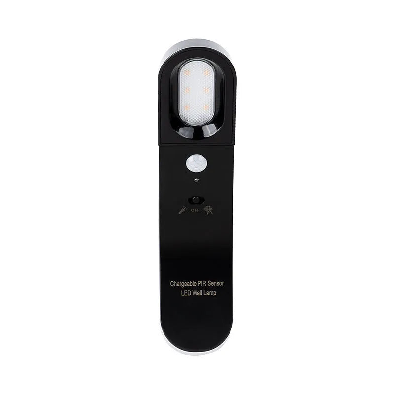 USB human body night light with LED lamp, PC lampshade, inductive switch, 195x44x60 mm, black/white, 3000k/6500k