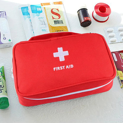 Large empty first aid kit in red, made from waterproof 600D Oxford cloth