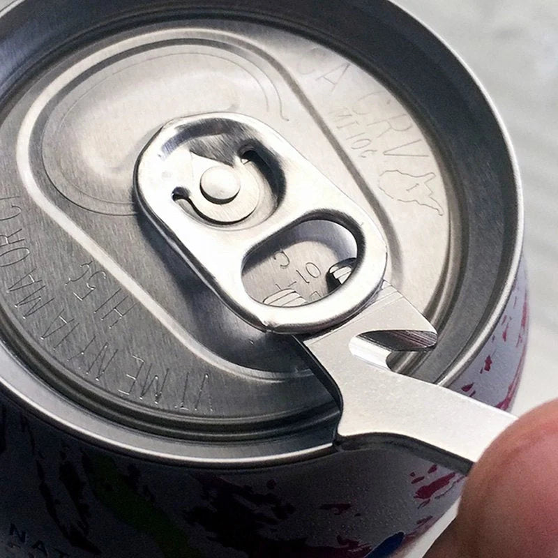 Compact stainless steel multi-tool key ring with over 20 functions