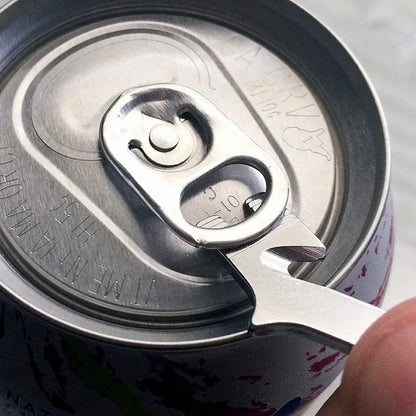 Compact stainless steel multi-tool key ring with over 20 functions