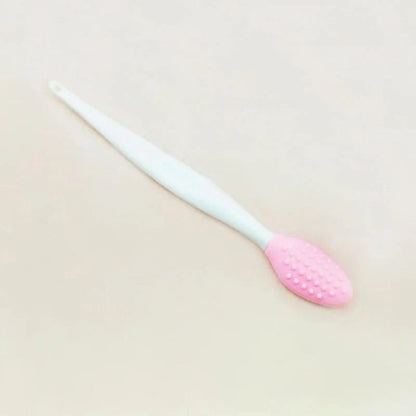Double-sided silicone blackhead brush with ABS handle in various colors