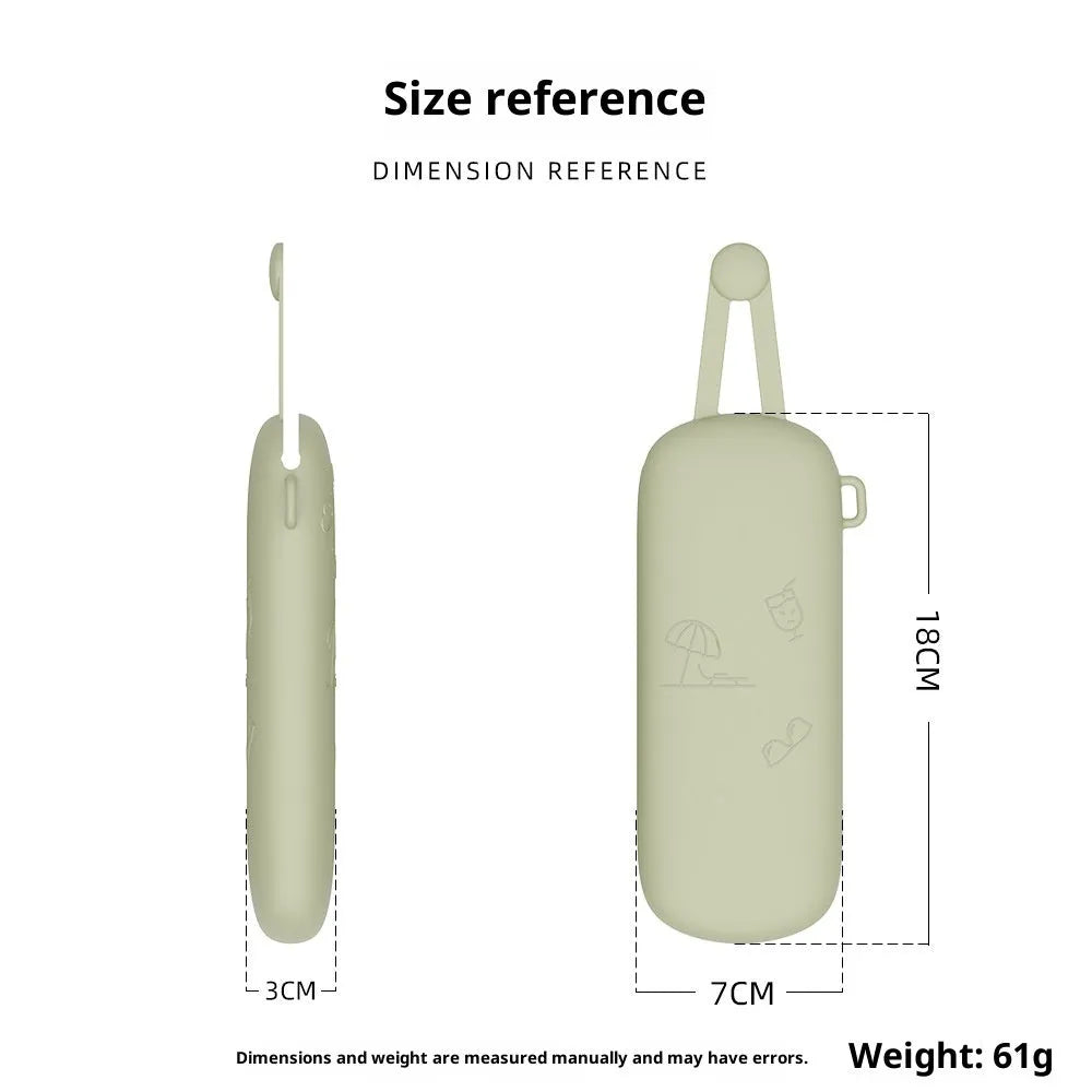 Silicone glasses storage bag in pink colour as a protective case for eyeglasses