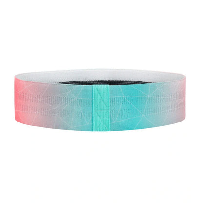 Pure cotton yoga resistance band showing 8cm width and circumference measurement for hip exercises